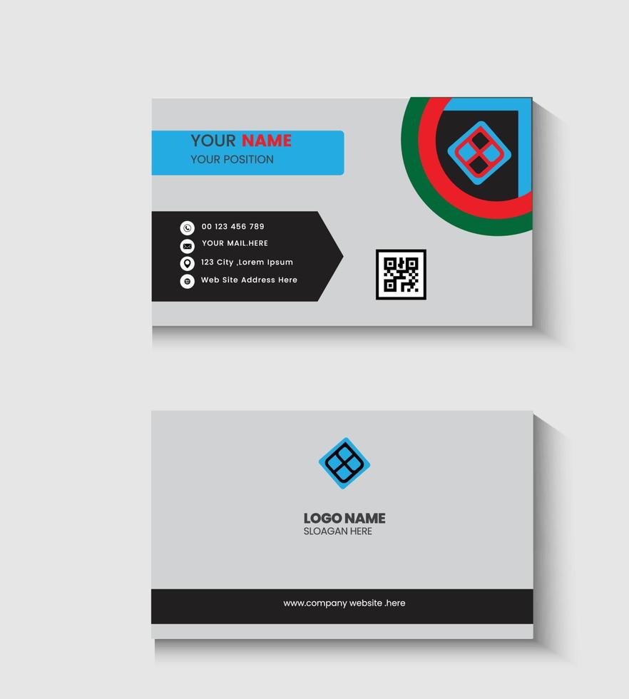 clean business  card design template vector