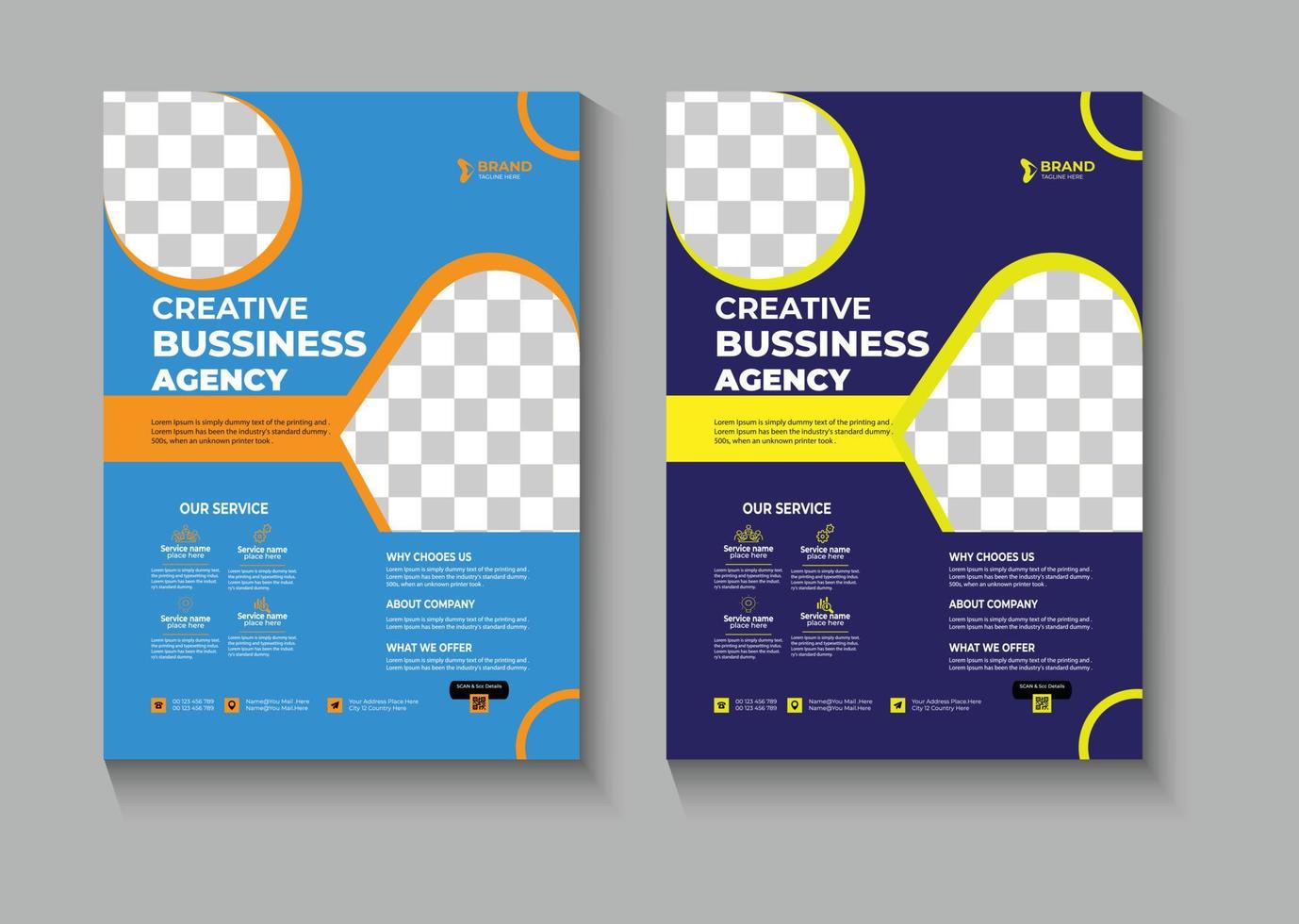 Creative and clean business flyer  design template vector