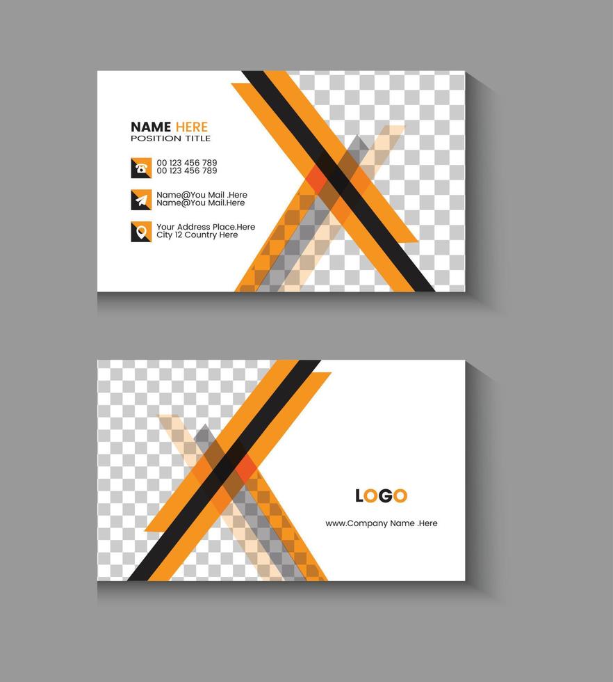 Modern and clean business card  design template vector