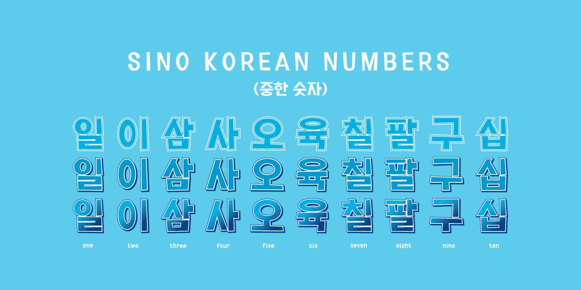 Sino Korean Numbers Typography 21859841 Vector Art At Vecteezy sino-korean-numbers-typography-21859841-vector-art-at-vecteezy