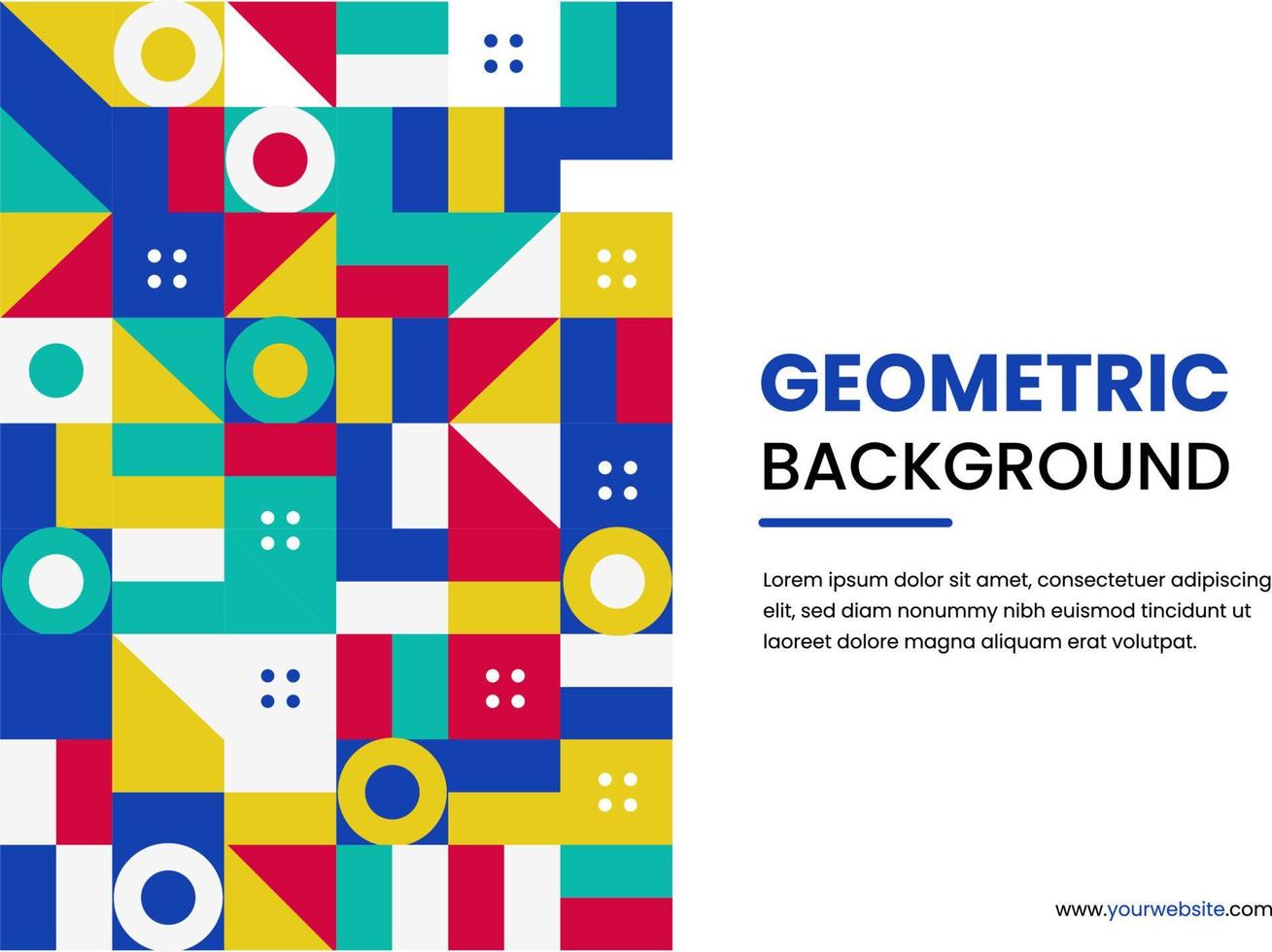 Cover collection colorful geometric  background vector