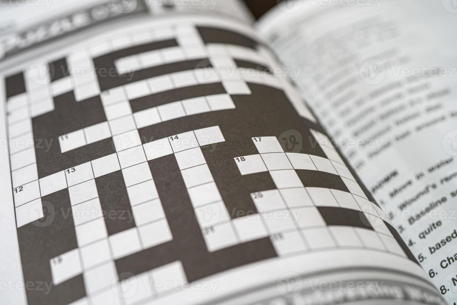 Crossword, Sudoku puzzle game to keep you brain younger for developing Alzheimer disease in senior patient. photo