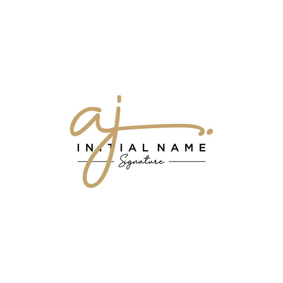 Letter AJ Signature Logo Template Vector 21860049 Vector Art at Vecteezy