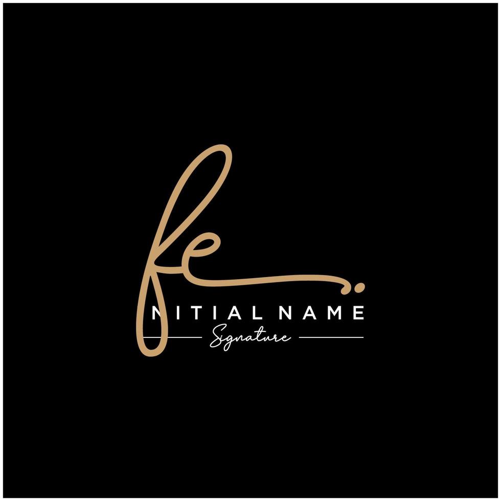 Letter FE Signature Logo Template Vector