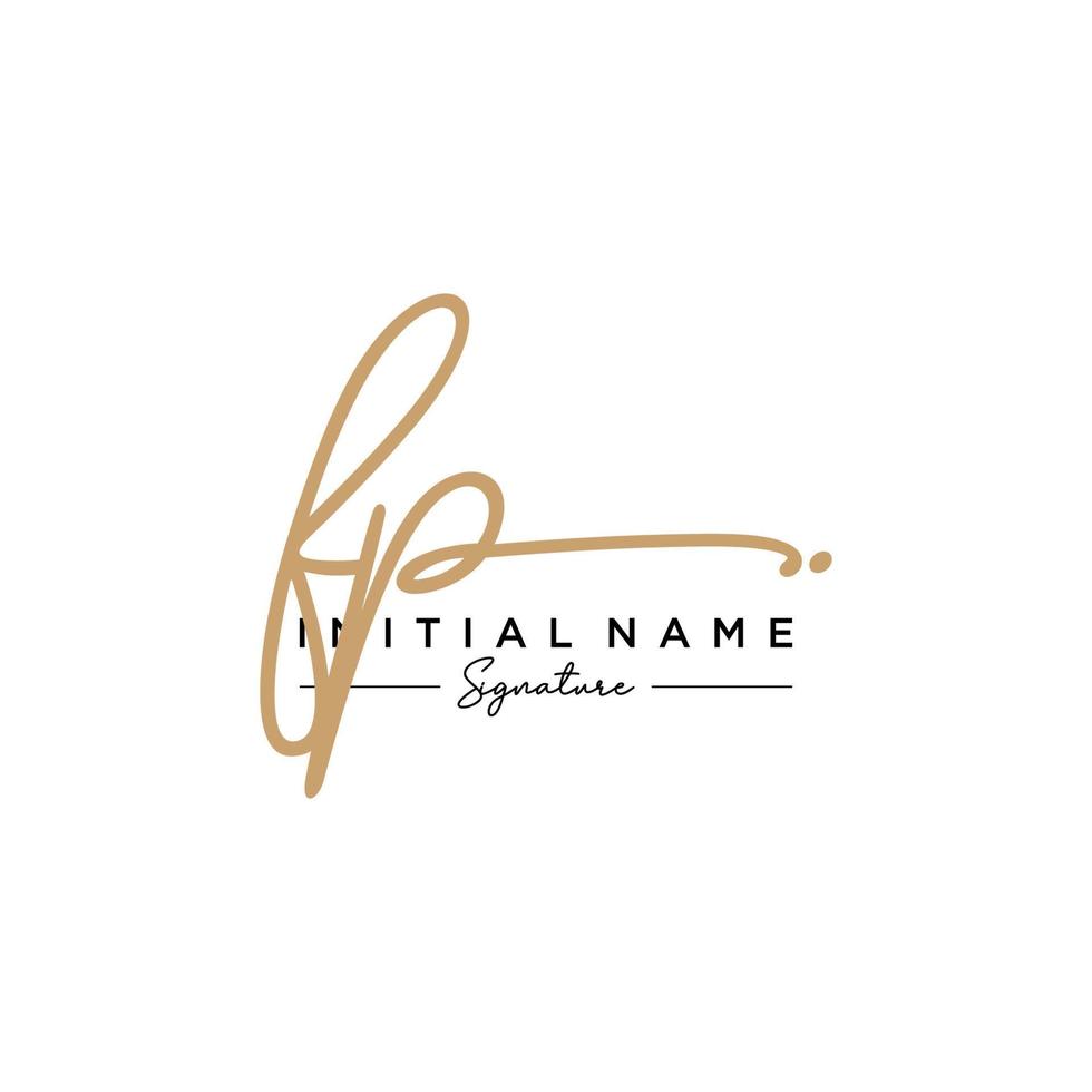 Letter FP Signature Logo Template Vector