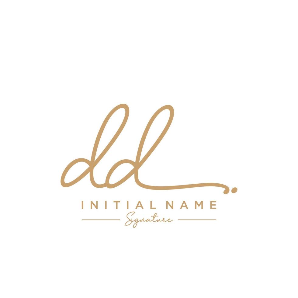 Letter DD Signature Logo Template Vector