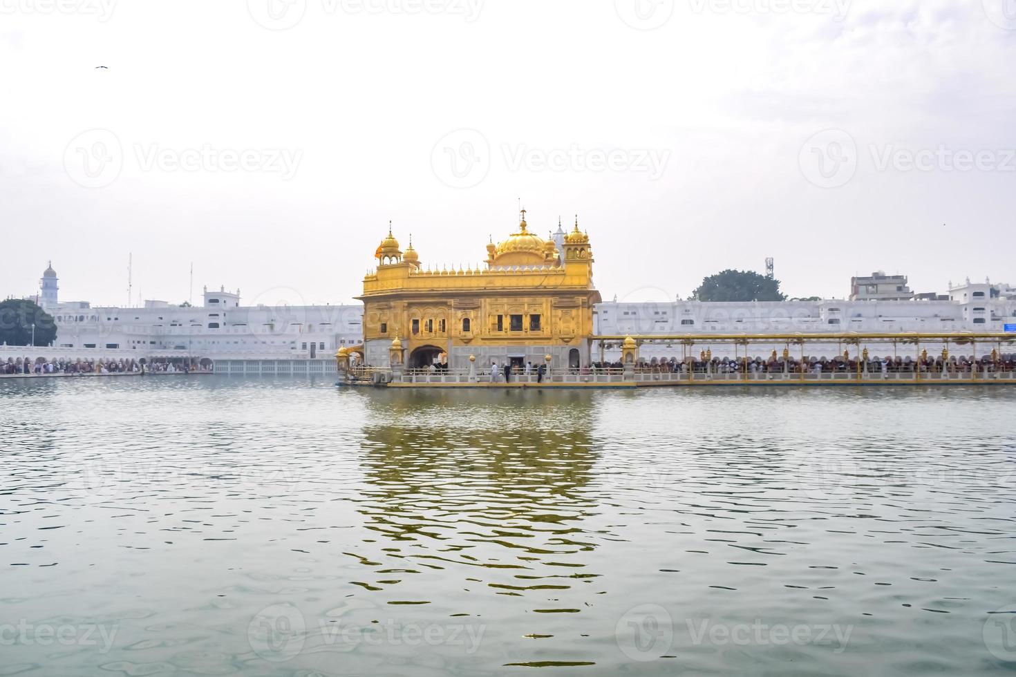 Beautiful view of Golden Temple - Harmandir Sahib in Amritsar, Punjab, India, Famous indian sikh landmark, Golden Temple, the main sanctuary of Sikhs in Amritsar, India photo