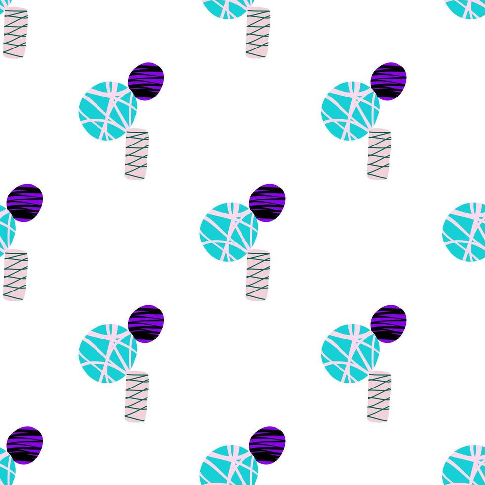 Seamless pattern with abstract texture shape on white background vector