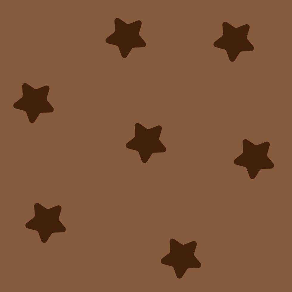 Seamless boho patterns with brown star shape. Contemporary minimalistic trendy backgrounds for kids. Vector illustration Flat web design element for website or app, graphic design, logo, web site