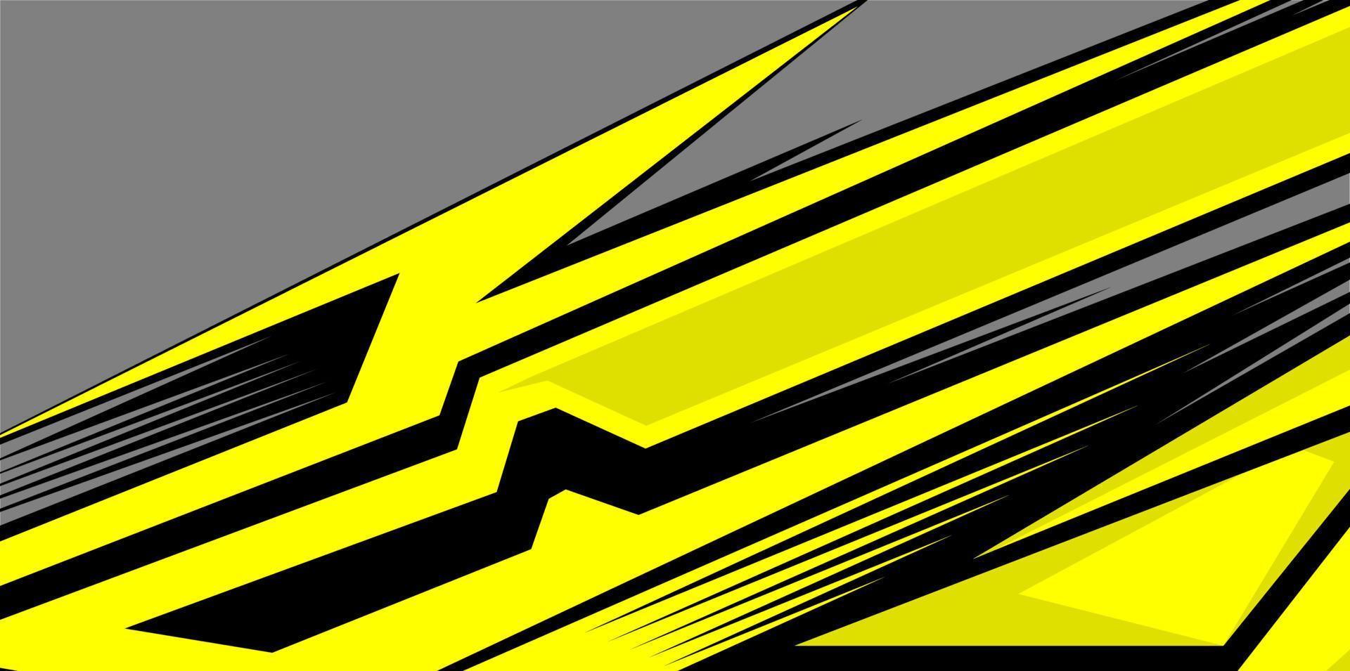 racing stripes yellow car branding vector