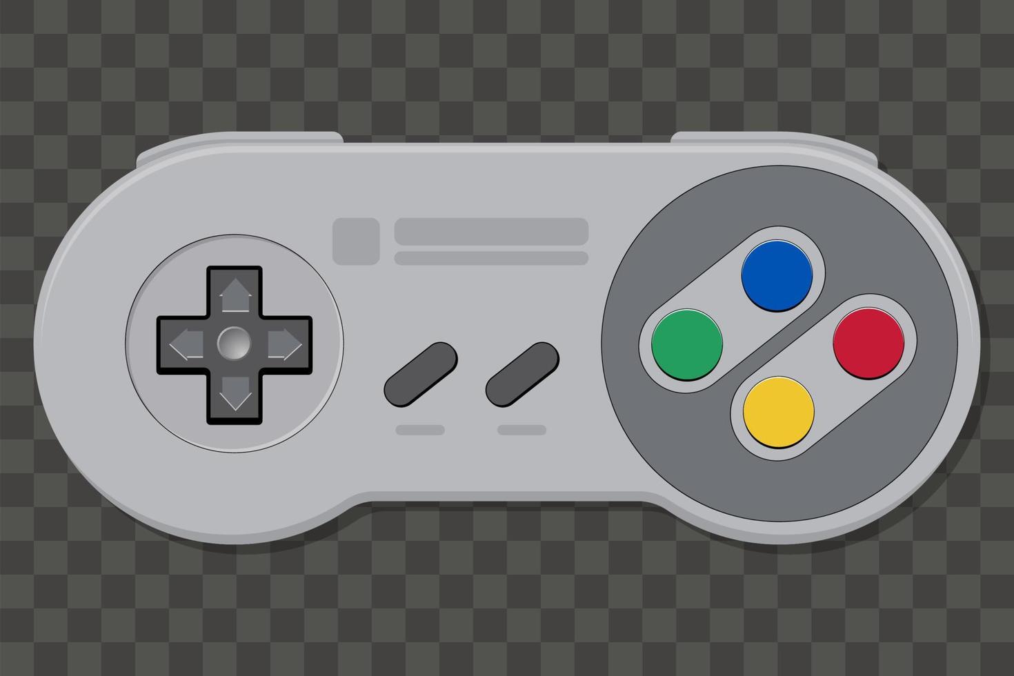 Video game controller. Retro gamepad are iconic symbols of classic video gaming from the 80s and 90s. Vector illustration