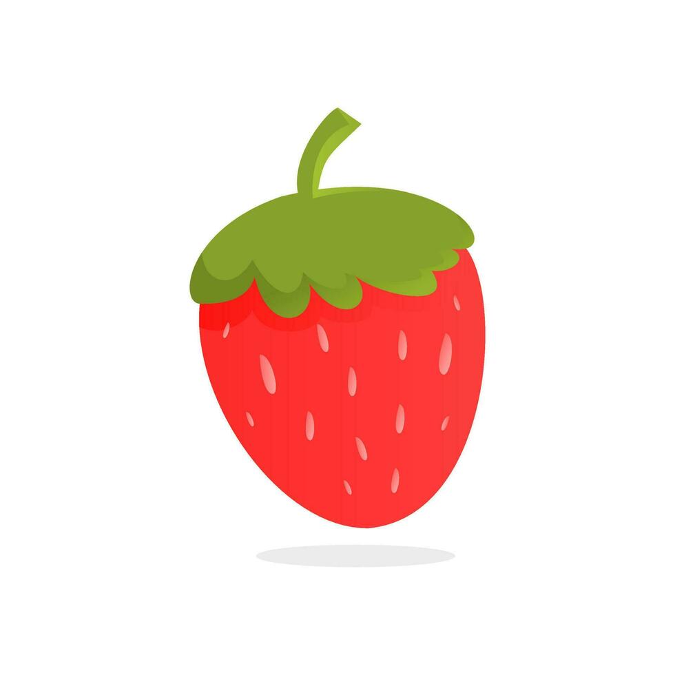 strawberry on white background. vector illustration.