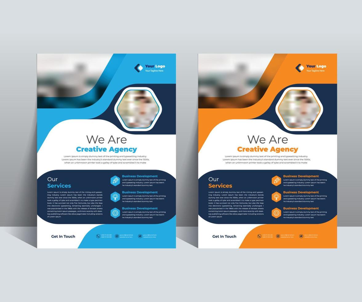 Corporate Business Flyer Design Template adept for multipurpose  Projects vector