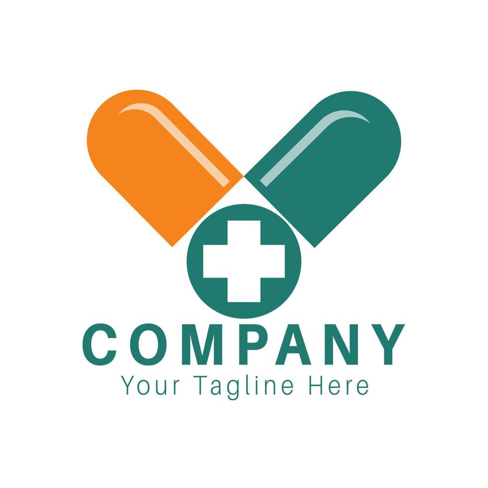 farmacia cuidado de la salud logo y icono vector diseño.