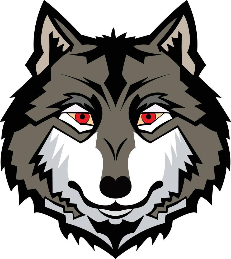 siberiano fornido, Alaska malamute o lobo cabeza logo. mascota creativo diseño. valores vector ilustración acortar Arte