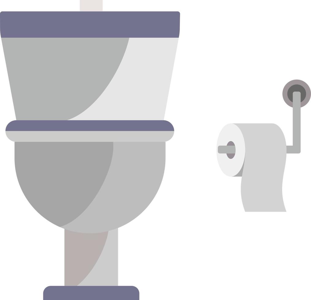 Water closet commode and bathroom towel ,paper towel holder flat style vector lustration