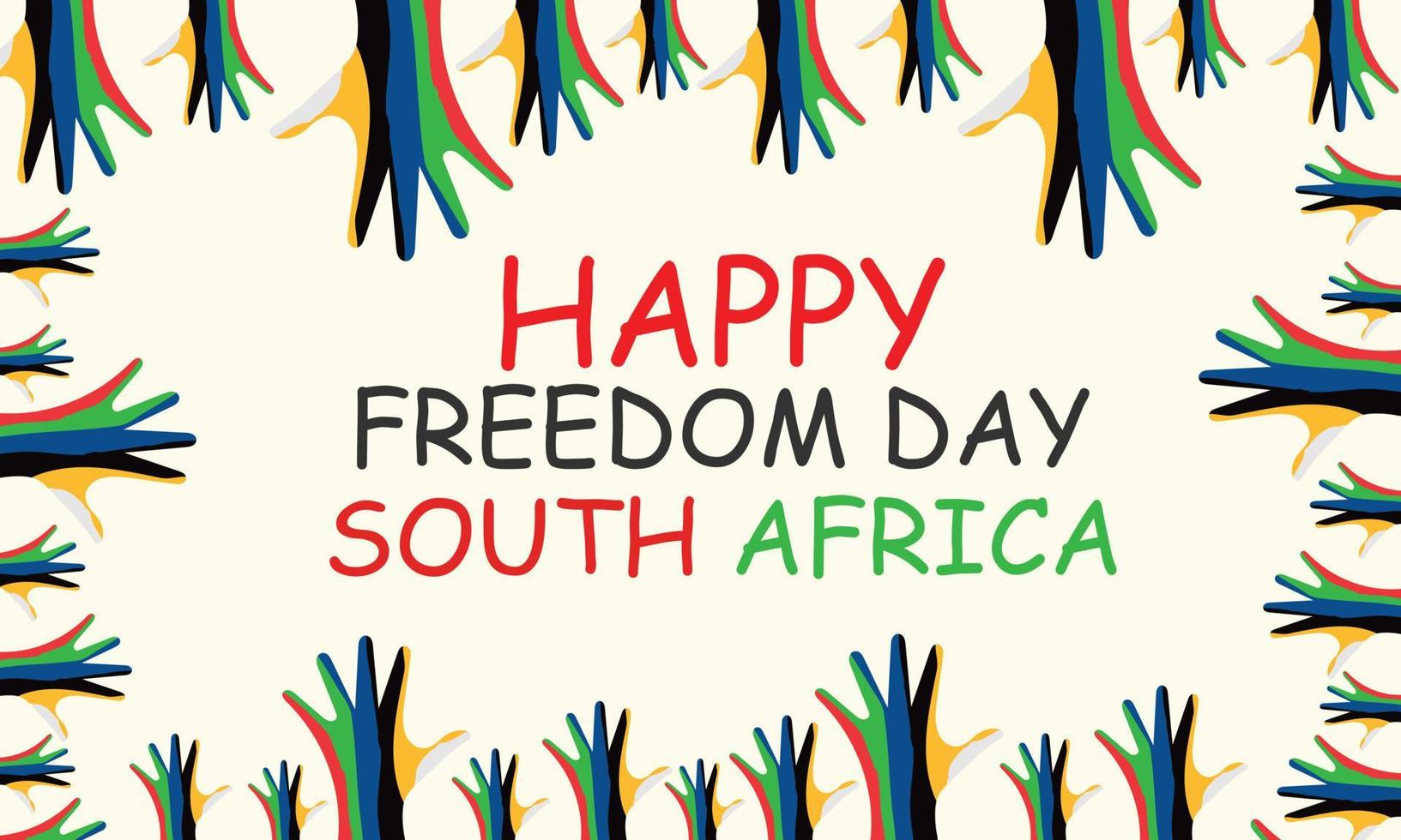 Happy South Africa Freedom Day 27 April. Template for background, banner, card, poster vector