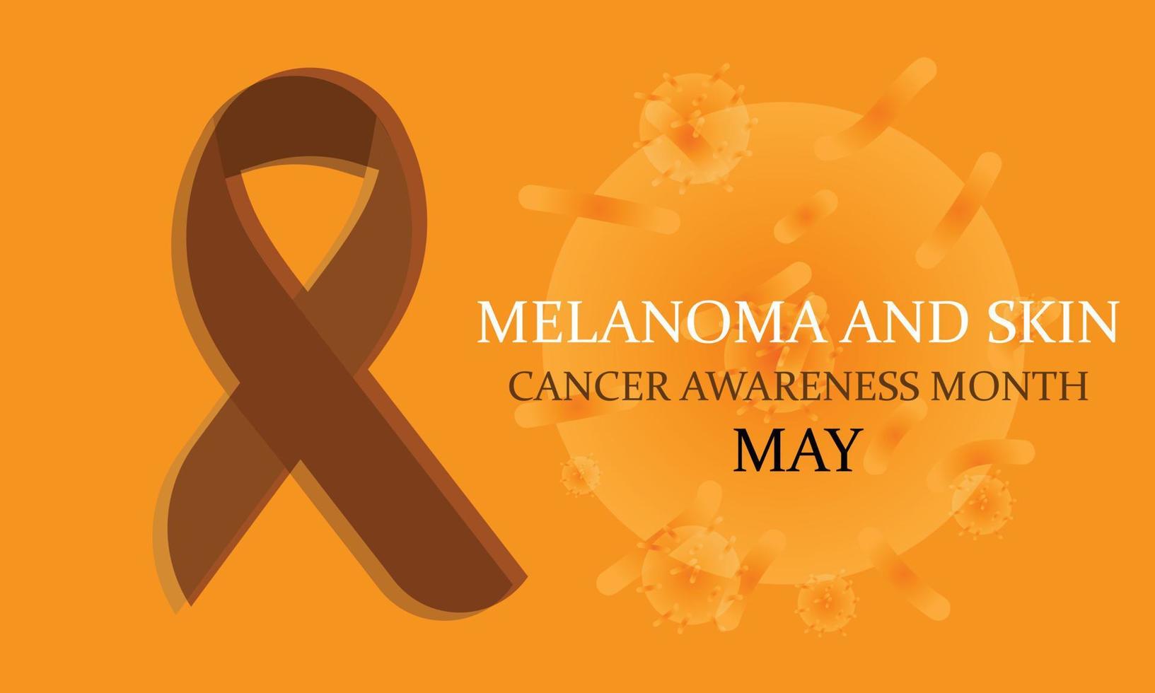 Melanoma and skin cancer awareness month may. Template for background, banner, card, poster vector
