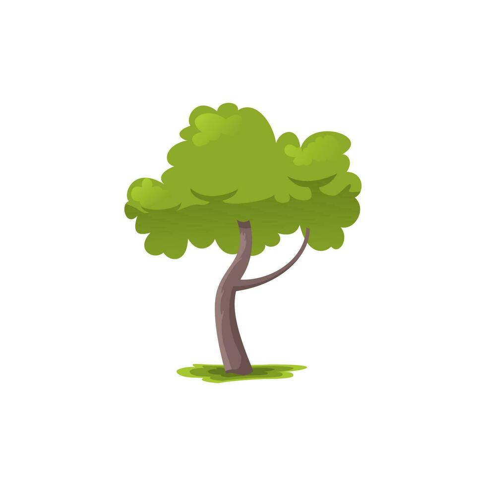 tree isolated on white. vector illustration.