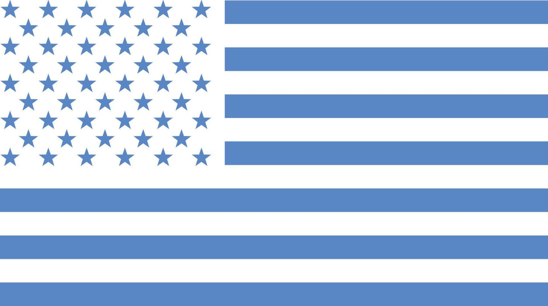 United States of America Flag light blue color silhouette vector