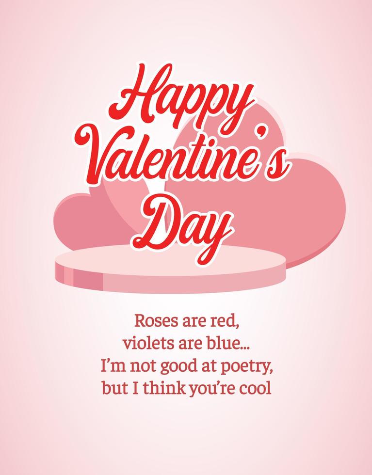 Happy valentine day concept card greeting vector illustration