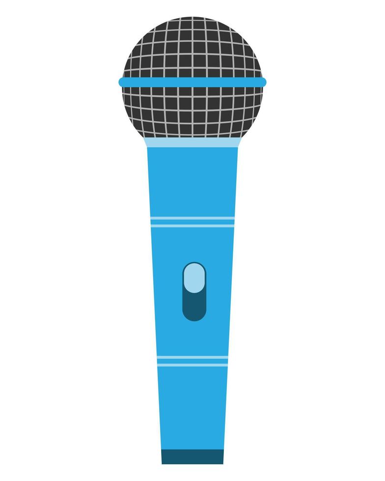 Classic microphone icon. Vector illustration.