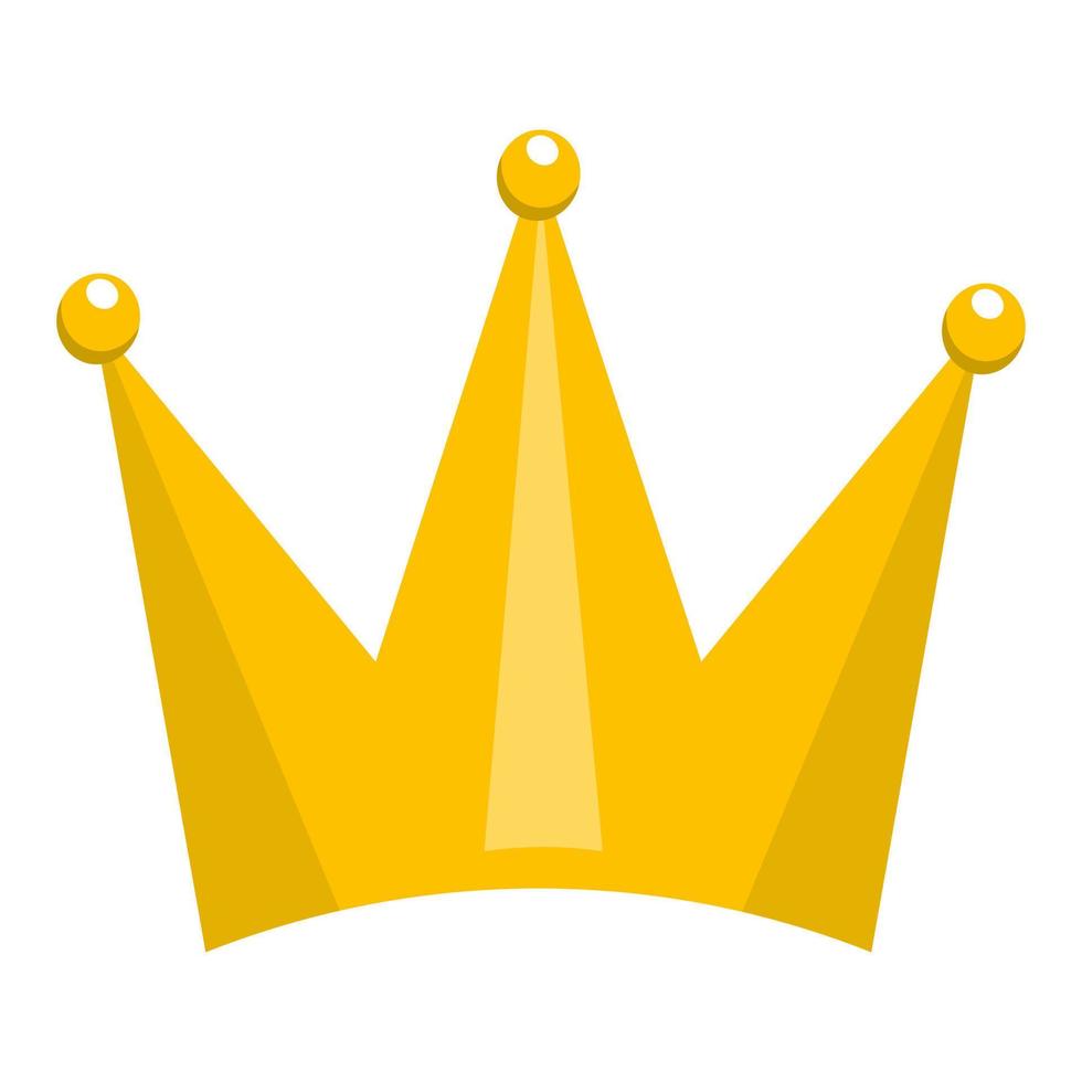 Golden crown icon. Vector illustration