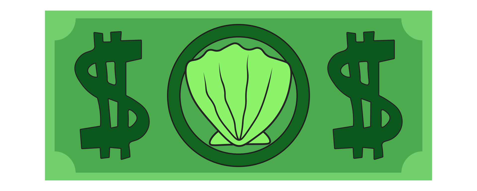 uno-d-lar-verde-almeja-desde-bikini-fondo-21861345-vector-en-vecteezy