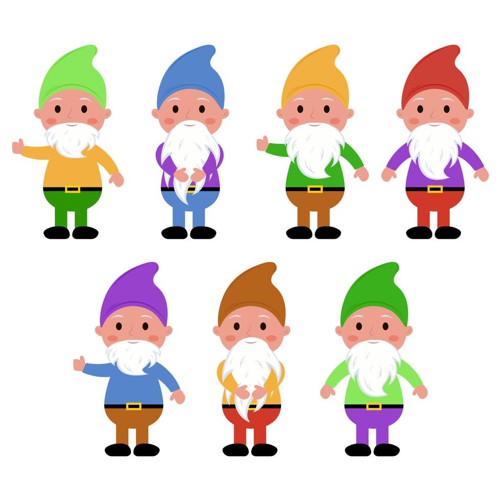 Fairy tale fantastic gnome dwarf vector