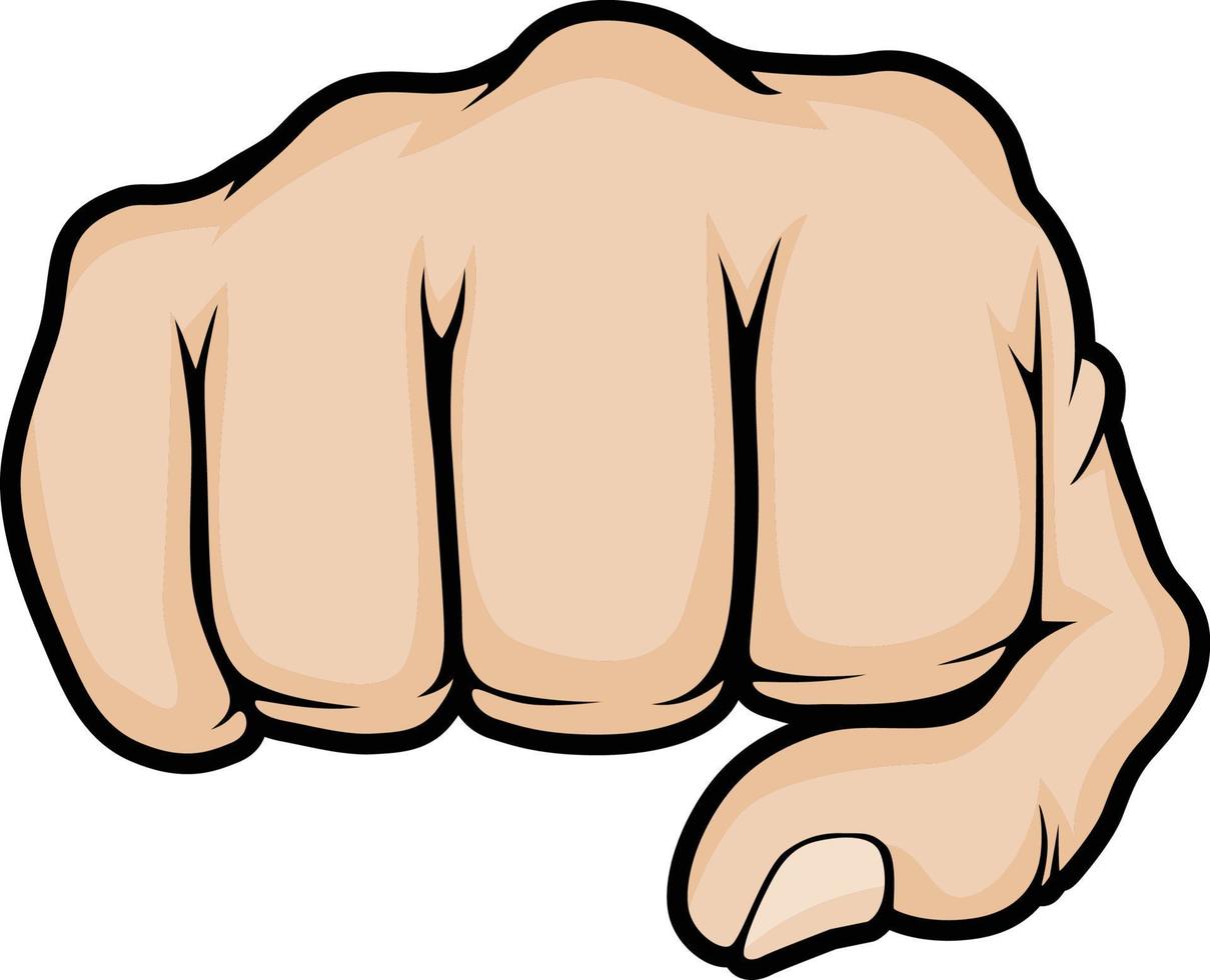 Fist bump, giving a fist bump, front angle fist bumping hand vector illustration hand sign emojy clip art