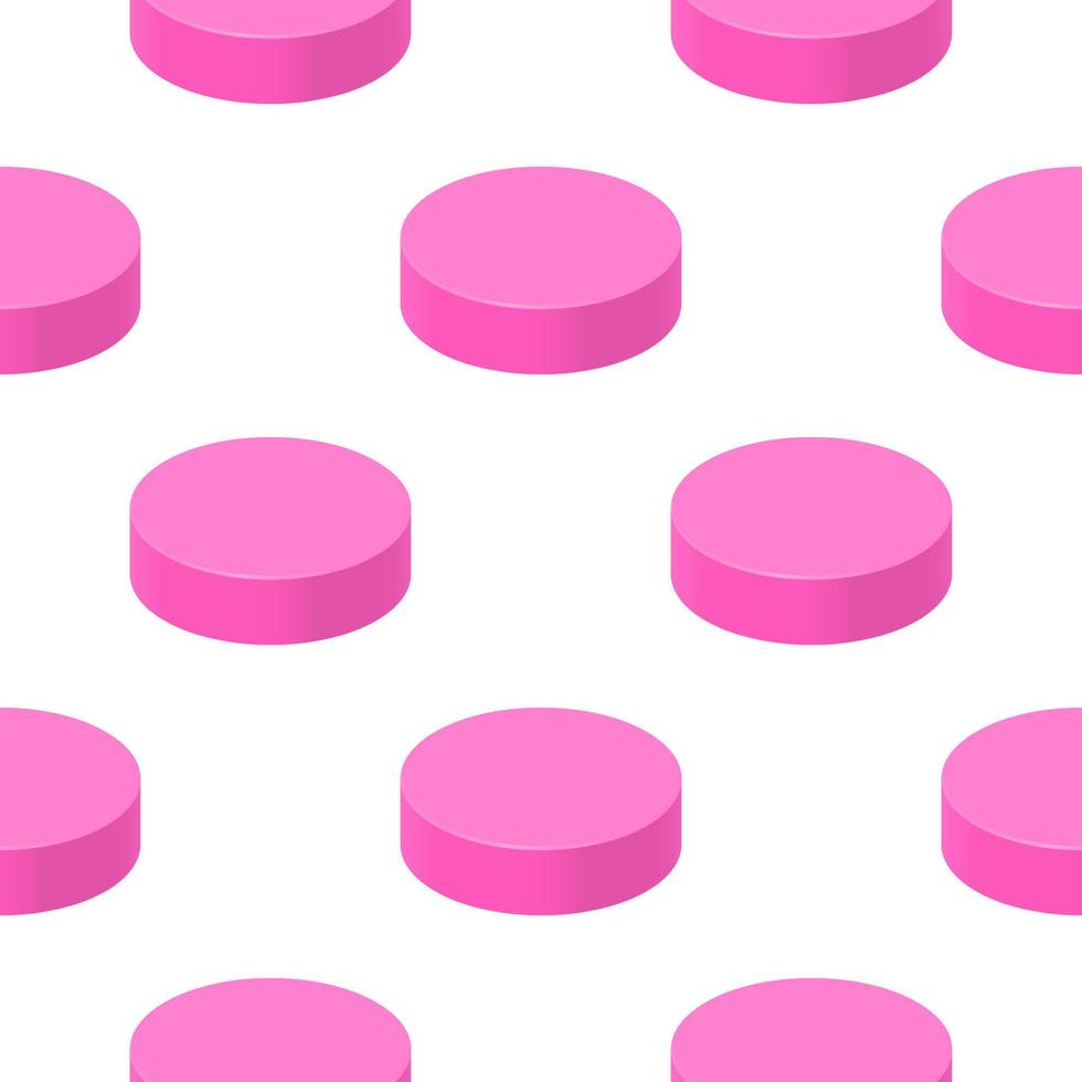 Pink cones pattern in isometric style for print and design.Vector illustration. vector