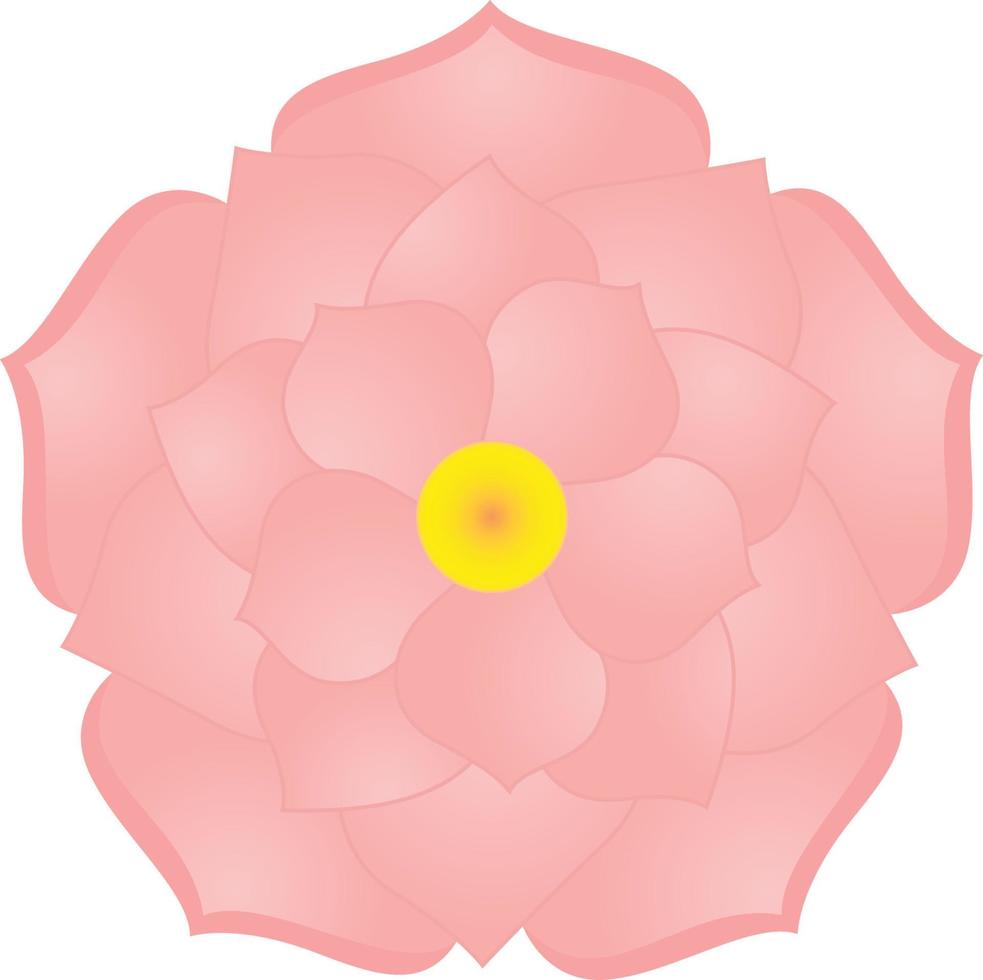 Pink Lotus flower top view logo template vector illustration clip art