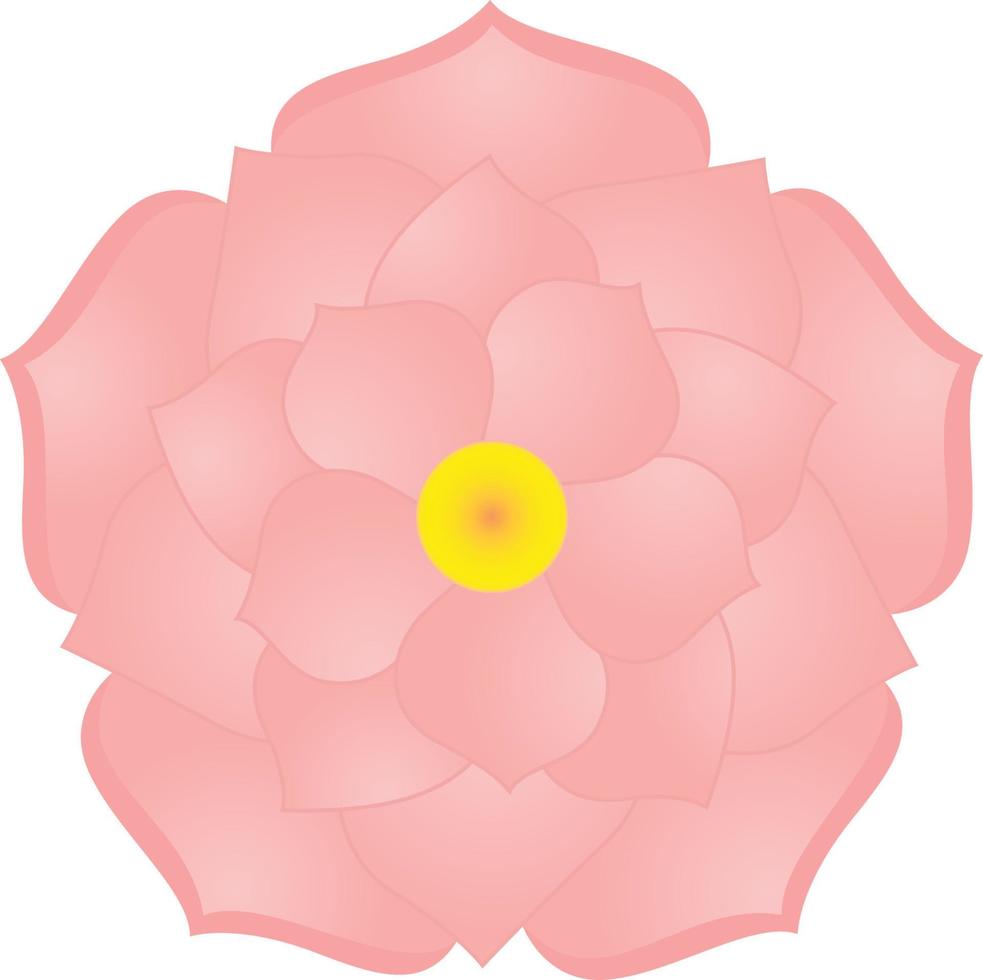 rosado loto flor parte superior ver logo modelo vector ilustración acortar Arte