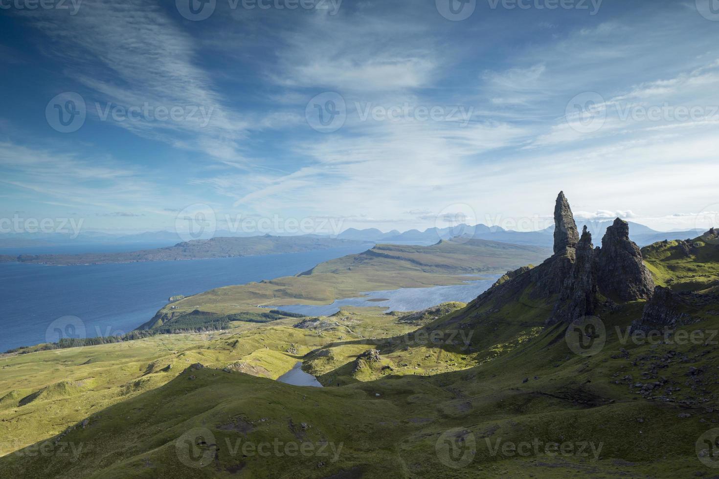 antiguo hombre de tormenta, isla de skye foto