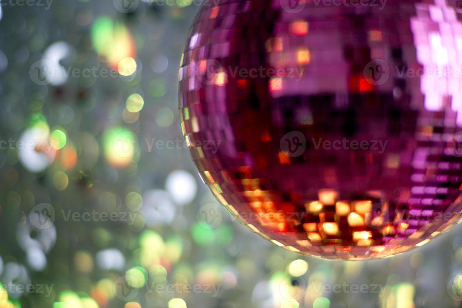 pink discoball abstract photo