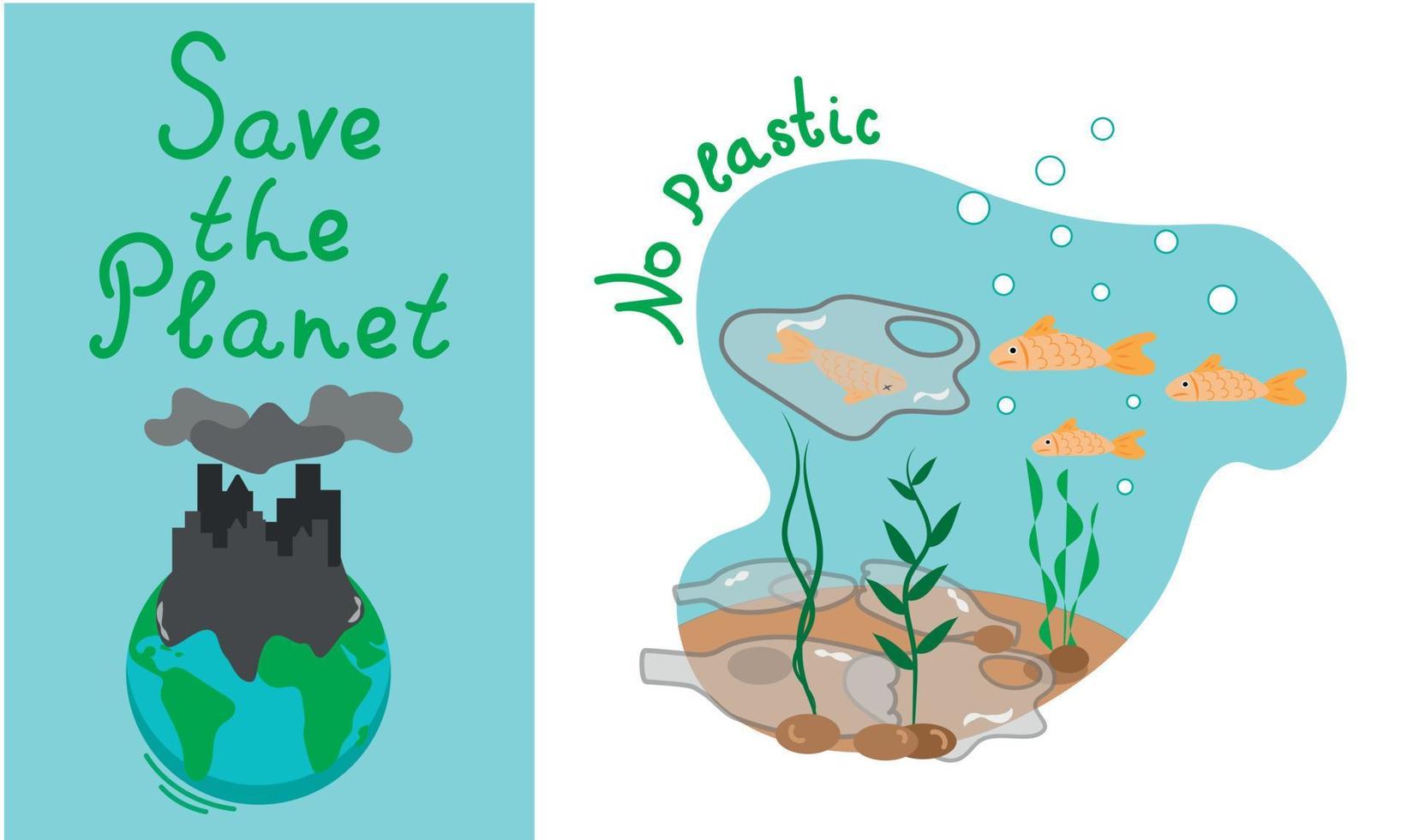Save the planet vector