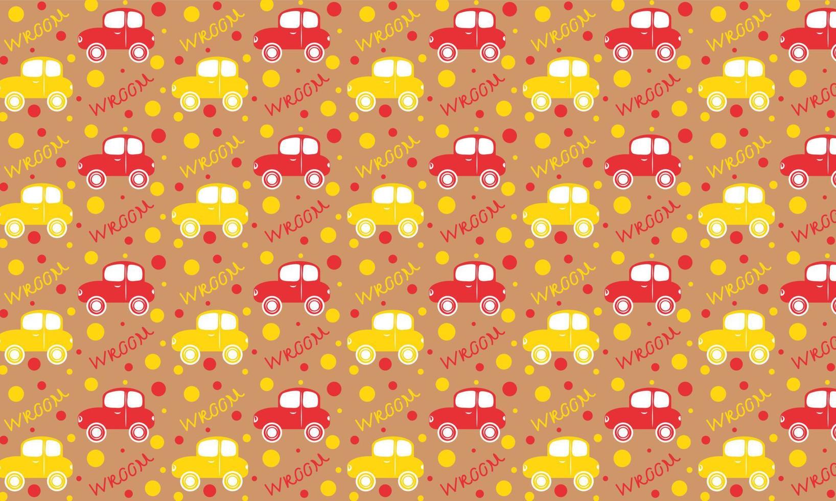 cute patern with colorful cars vector