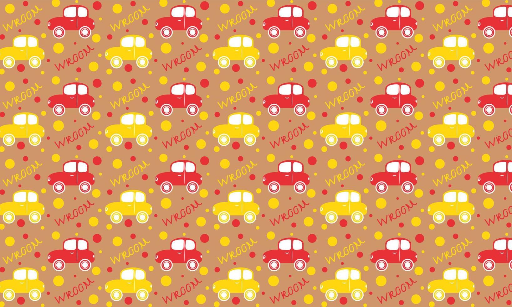 cute patern with colorful cars vector