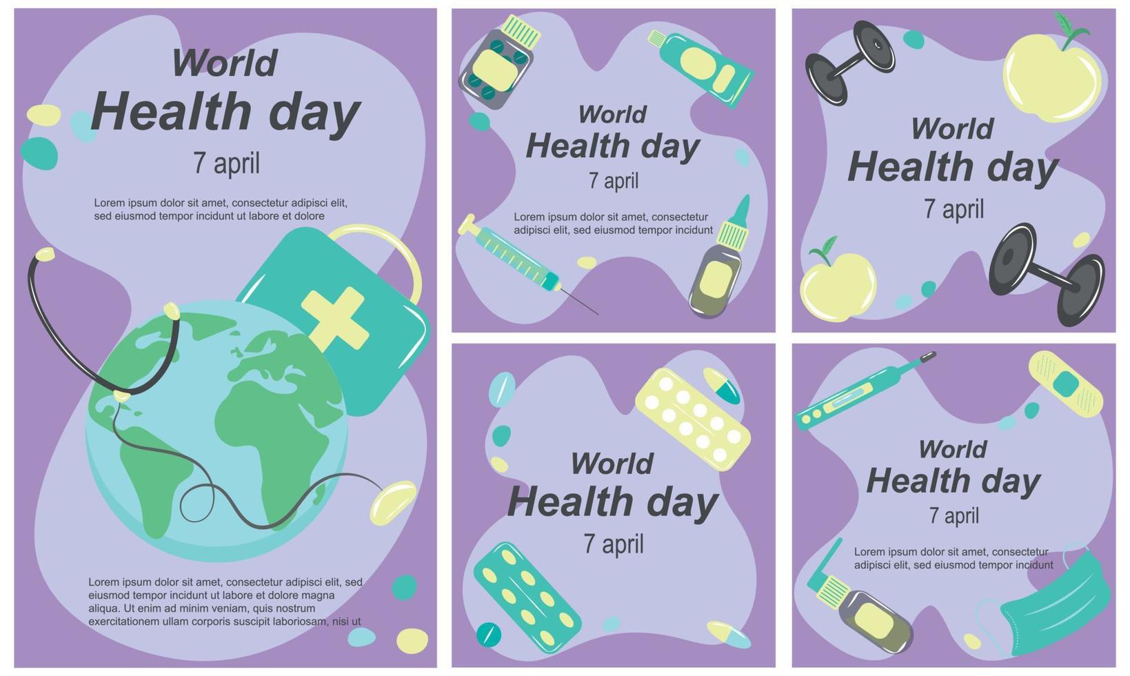 medical poster and social media vector