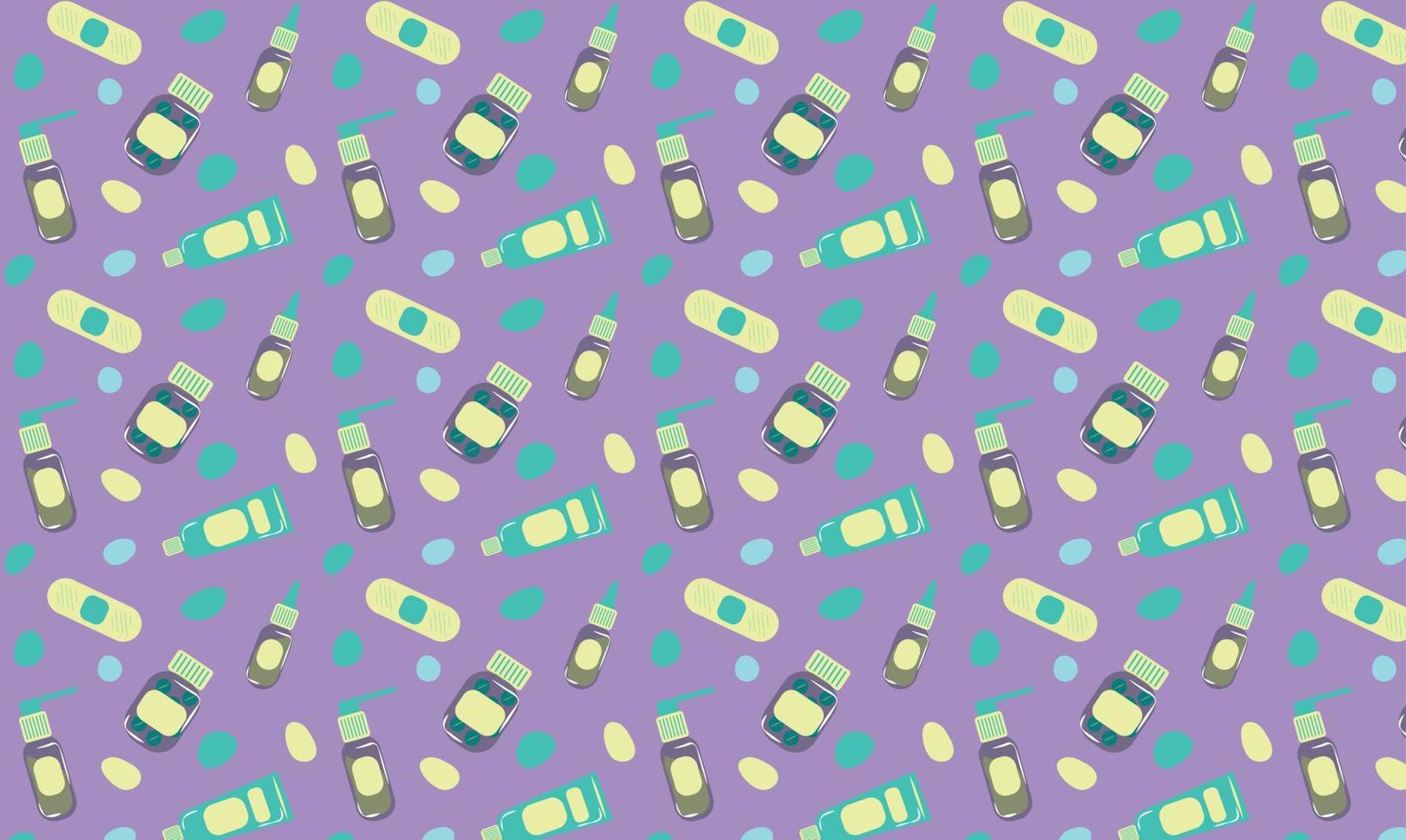 Medical pattern with drugs vector