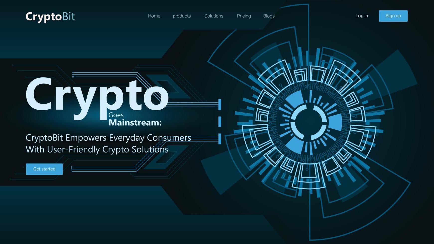 technical background with crypto title vector