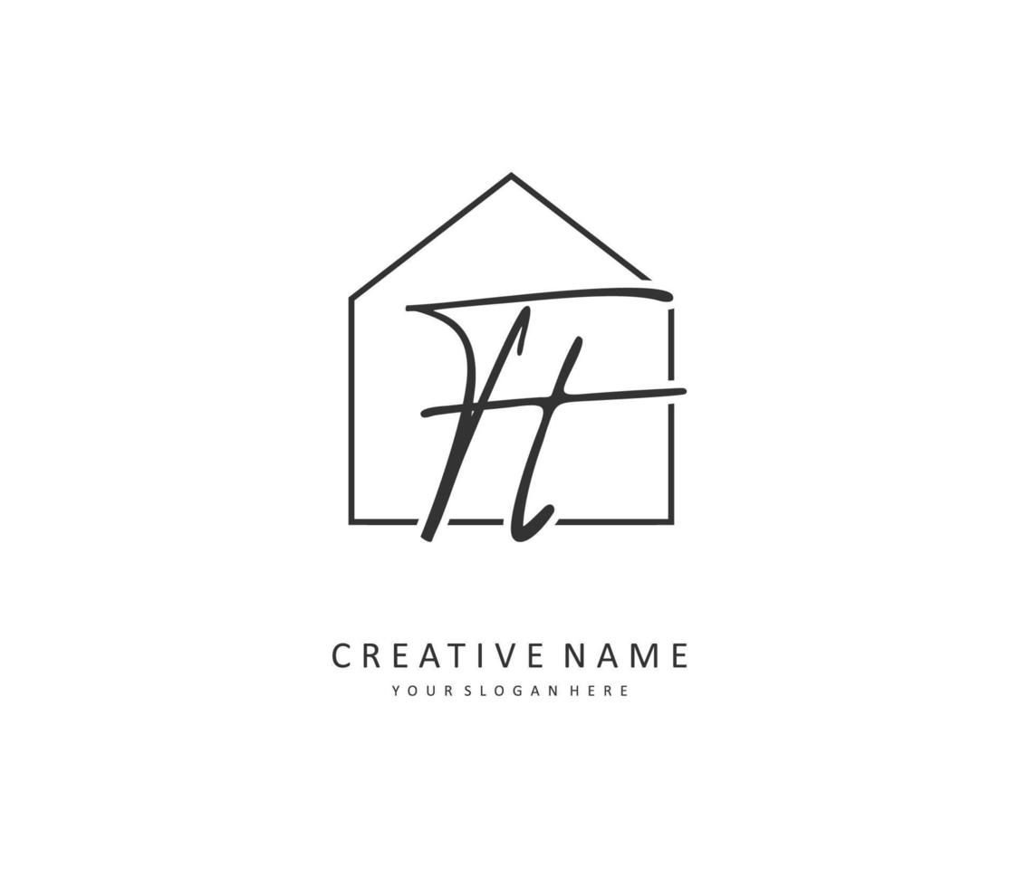 T TT Initial letter handwriting and  signature logo. A concept handwriting initial logo with template element. vector