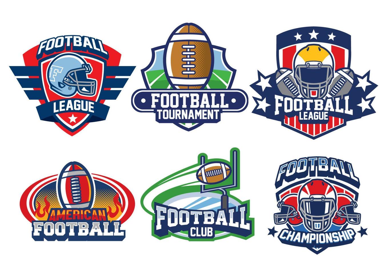 american football badge design vector