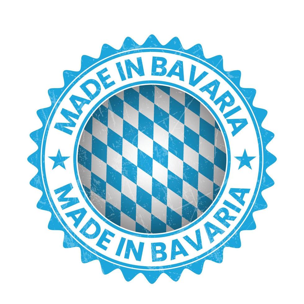 Made In Bravaria Stamp, Label, Badge, Sticker, Tag, Sign, Seal With Grunge Textured Vector Illustration