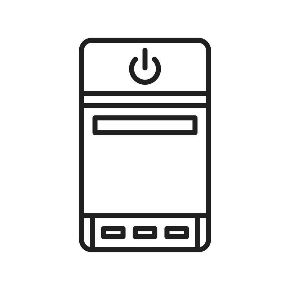 PC or Personal Computer Icon, Desktop Computer Icon Vector Illustration