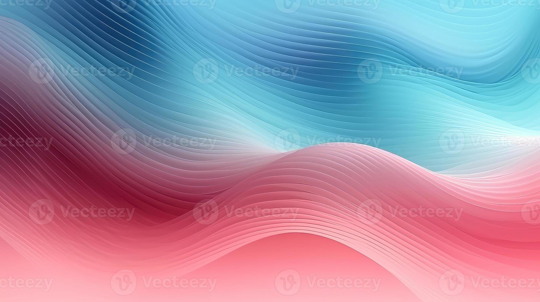 Abstract pink blue wavy with blurred light curved lines background. illustration background. soft pastel color. wave background. photo
