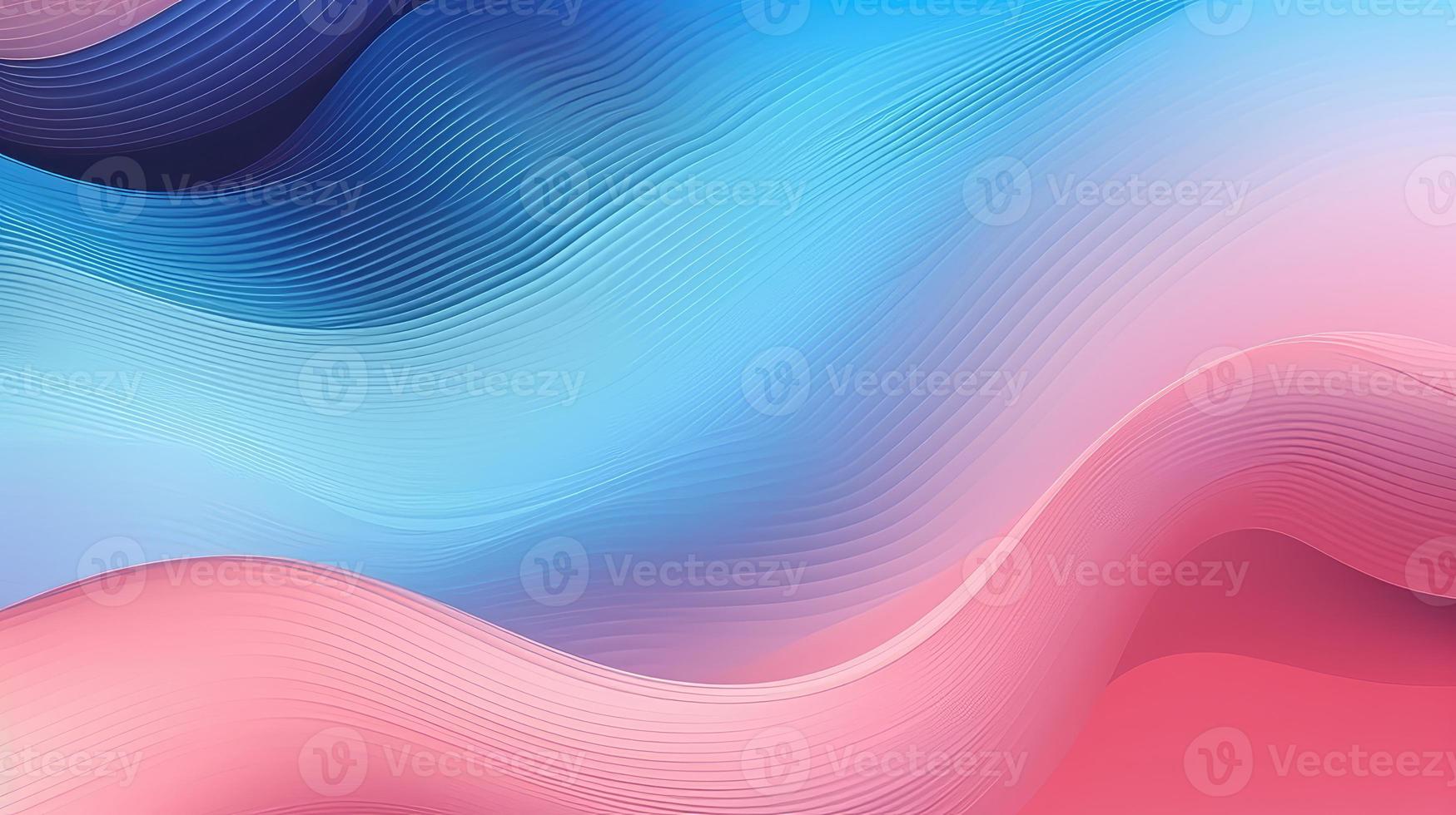 Abstract pink blue wavy with blurred light curved lines background. illustration background. soft pastel color. wave background. photo