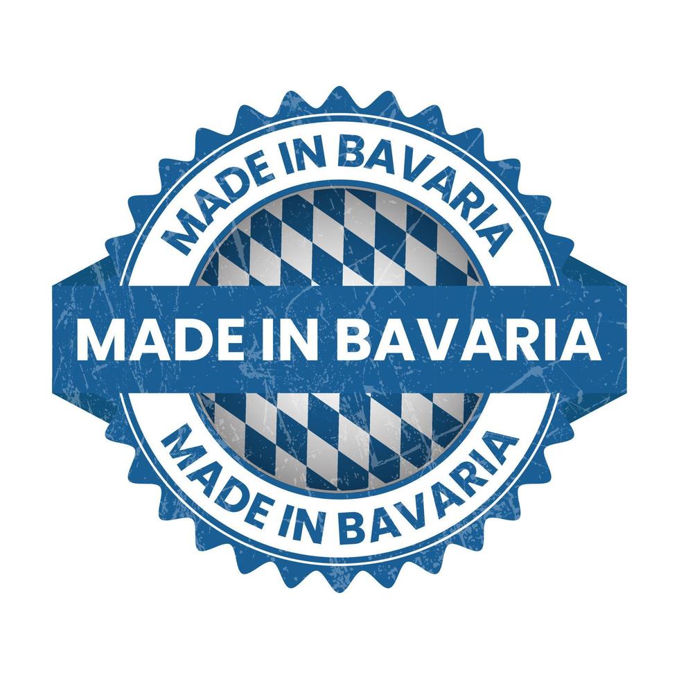 Made In Bravaria Stamp, Label, Badge, Sticker, Tag, Sign, Seal With Grunge Textured Vector Illustration