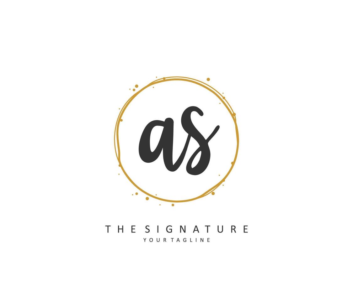 un s como inicial letra escritura y firma logo. un concepto escritura inicial logo con modelo elemento. vector