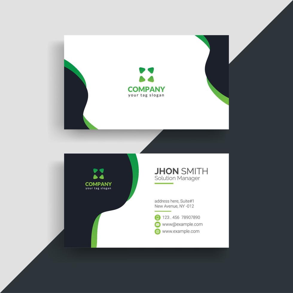 Clean Corporate Business Card Template vector